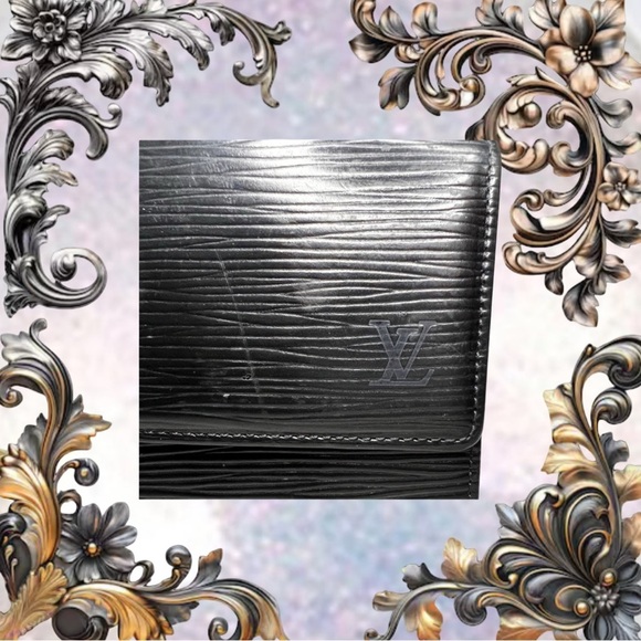 LOUIS VUITTON Black Epi Leather Snap Wallet - Picture 3 of 8